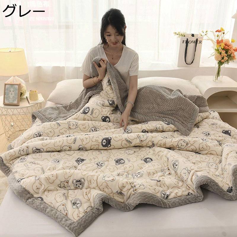 毛布 ブランケット 200*230cm 大判サイズ 3層 ひざ掛け 冬用 もうふ サンゴフリース もこもこ毛布 厚手 冬に暖か ふわふわ 掛け毛布 ソファカバー 防寒毛布 洗濯可 おしゃれ 冷房対策 マイクロファイバー｜ニコニコ生活