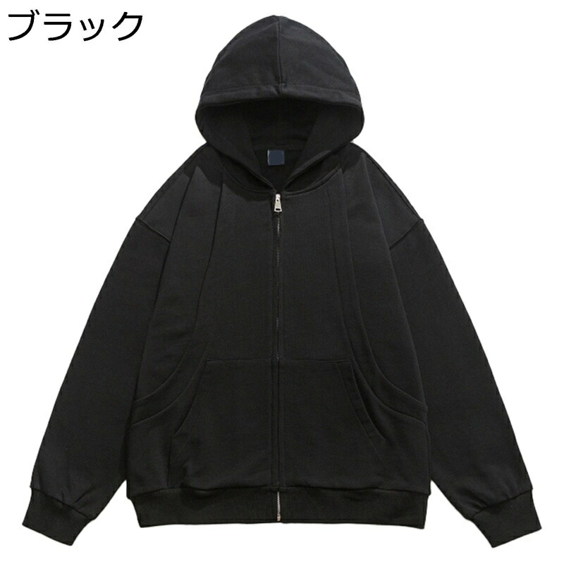 ジップ パーカー メンズ フード付き 前開き ジッパー付 デザイン ストリート系 ポケット付き 春 秋 冬 ジャケット カジュアル コート 着心地いい 吸汗速乾 通気性 おしゃれ 男性 トレーニング|ニコニコ生活