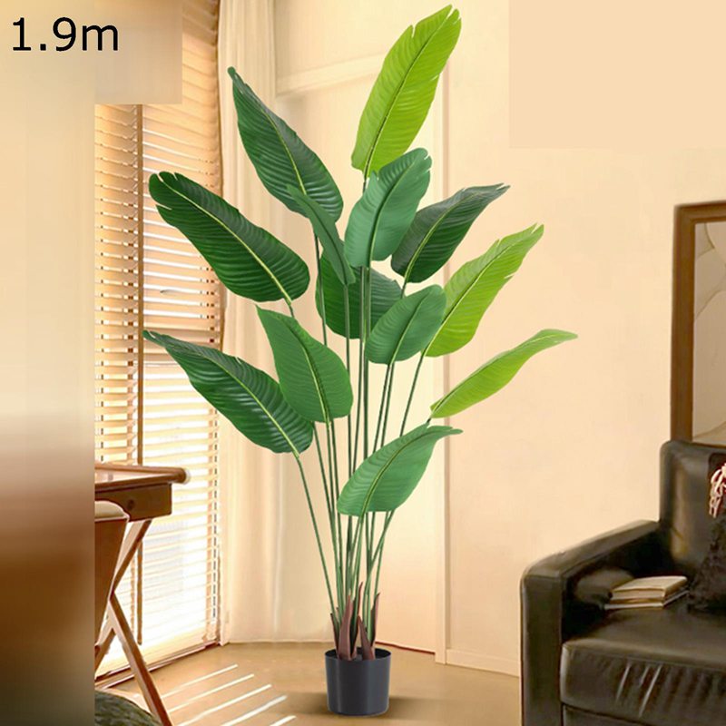 フェイクグリーン モンステラ 大型 バナナの葉 リアル 人工観葉植物 大型緑葉 インテリアグリーン 大型緑葉 観葉植物 観葉樹 フェイクツリー 本物そっくり 簡単世話いらず 枯れない ナチュラル 飾り 玄関｜ニコニコ生活