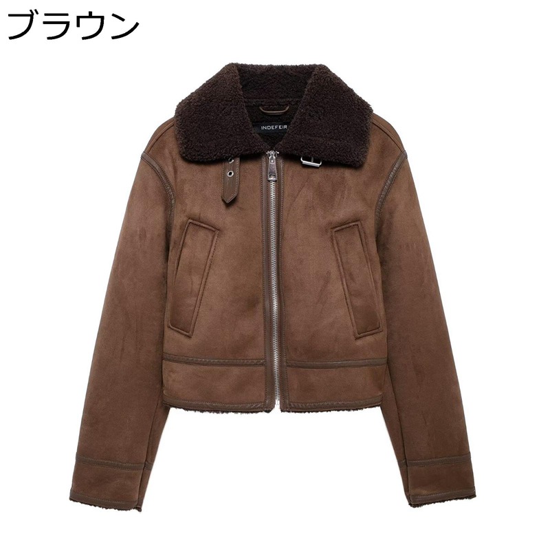 ジャケット レディース カーディガン アウター 厚手 ボアコート ファージャケット 長袖 カジュアル 快適 防風 防寒 保温性 折り襟 秋冬着 トップス 無地 女性用 コーディネート デイリー