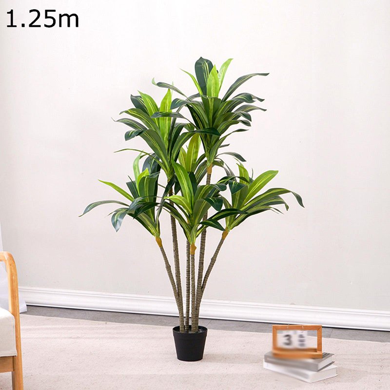 大型観葉植物 北欧風 竜血樹 125cm 150cm フェイク 花カゴ フェイクグリーン 人工観葉植物 ドラセナ 大型 水やり不要のホーム 虫害の心配なし 簡単世話いらず お手入れ簡単 細工が丁寧 自然な葉っぱ 人工樹