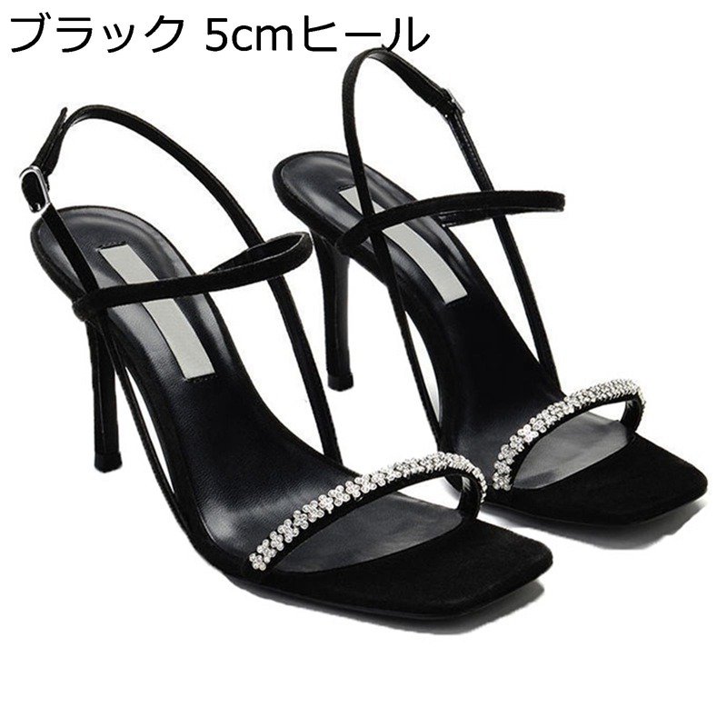 サンダル レディース ピンヒール ハイヒール 9cmヒール アンクルストラップ オープントゥ 細いストラップ 春夏秋 ファッション エレガント 耐滑 耐磨耗性 結婚式 披露宴 パーディー
