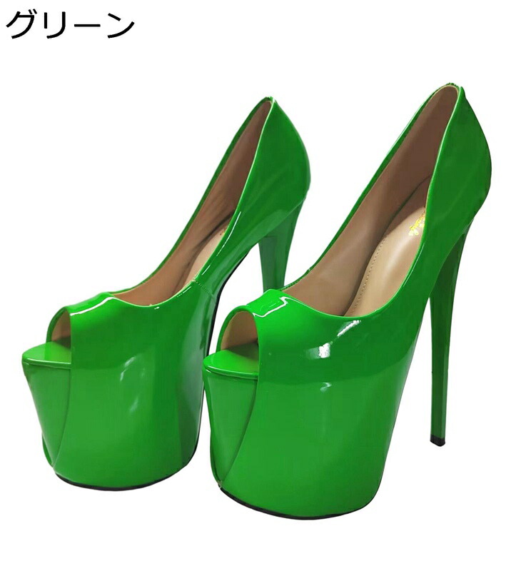 30cmまで パンプス ピンヒール ハイヒール19cm 防水台7.5cm レディース エナメル オープントゥ ダンス 夜店 ギャル風 キャバ嬢風 原宿 セクシー 欧米風 派手 超高い 身長アップ ゼブラ柄 大きいサイズ|ニコニコ生活