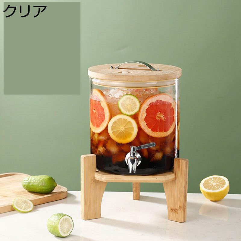 ドリンクサーヴァー ガラスワインボトル ティーポット 瑠璃冷水ポット お水水さし 洗い分かりやすい ドリンク水さし 水道の栓付き添い人 冷水筒 水もの水井戸釣瓶 大静電容量 漏れない 身寄り用 瑠璃入れもの