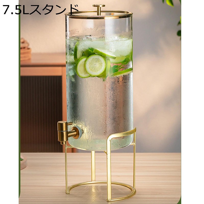 ドリンク水さし 瑠璃製 電気冷蔵庫ポット 蓋付き添い人 大静電容量 澄み切った ドリンクサーヴァー 広口 卓上 麦茶ポット 電気冷蔵庫ジャグ 水道の栓付き添い人 ガラスワインボトル 瑠璃の冷水ジャグ 難民キャンプ ジャグ 目こぼし押しとどめる