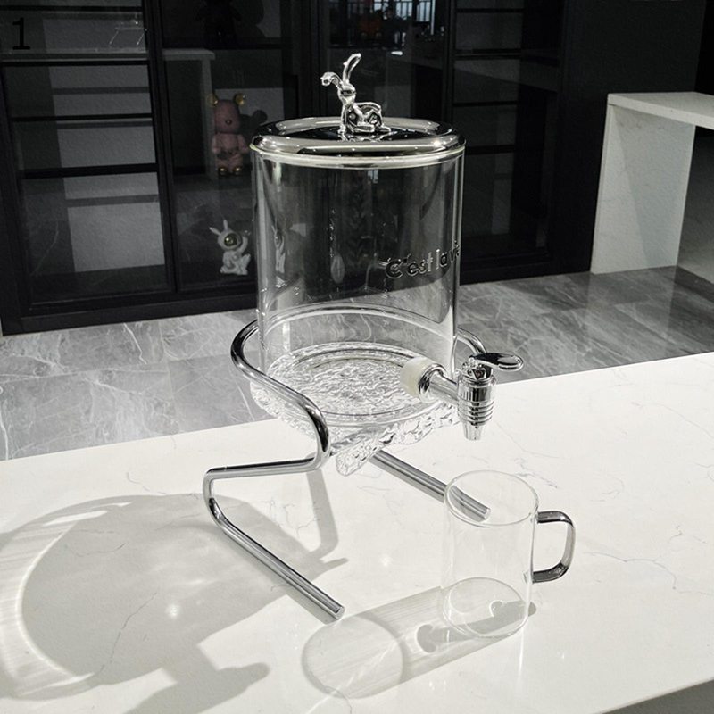 瑠璃 ドリンク水さし 冷水筒 麦茶ポット ドリンクディスペンサー ドリンクサーヴァー 瑠璃取っておく貯蔵タンク 保冷 水さし 3.5L 水道の栓 フルーツクールウォーターピッチャー DIY 身寄り用 読みやすい 22*20糎