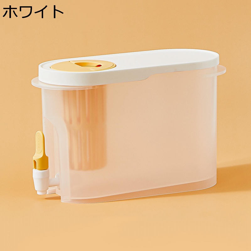 麦茶ポット ピッチャー ウォーターピッチャー 冷蔵庫ポット ドリンクサーバー 冷水筒 蛇口付き 大容量 3.9L 透明 飲料水バケット 蓋付き お茶 ティーポット 広口 水差し ジュース 飲料容器
