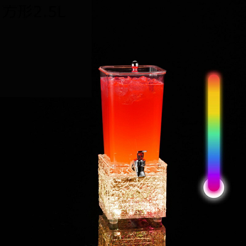 酒ディスペンサー 麦酒ディスペンサー LEDともし火 ドリンクサーヴァー 貯蔵タンク 保護すること瓶 梅酒 木ノ実酒 保護すること入れもの 取っておく貯蔵タンク ジャー 読みやすい 寄りあい 赤ちょうちん おうち喫茶店