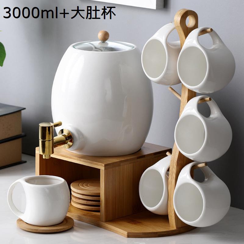 身寄りサーヴァー仕掛ける 木台付 瀬戸もの ドリンクサーヴァー 陶器 ジャグ 酒器 強い酒サーヴァー 梅酒サーヴァー 清涼飲料水 瀬戸もの 保護すること入れもの 身寄り用 水もの 電気冷蔵庫 水 茶の葉 飲食店 お役目用