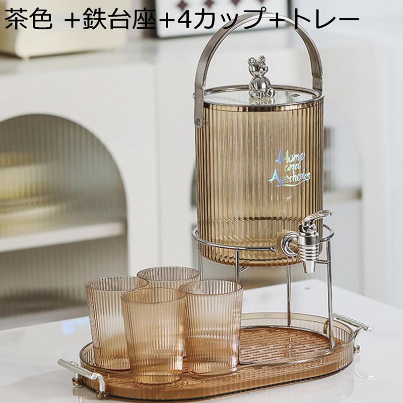 ドリンクサーヴァー 清涼飲料水ディスペンサー ドリンクディスペンサー アクリル繊維 水さし 水もの納める 取っておく貯蔵タンク ジャー 読みやすい 寄りあい 赤ちょうちん 勝手もと納める 寄りあい