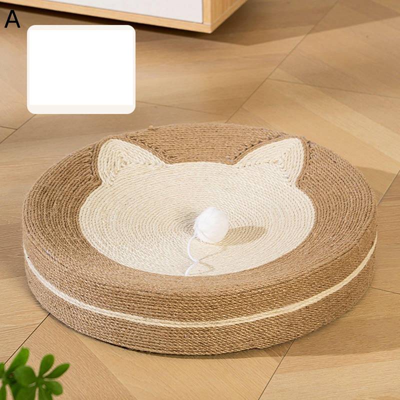 猫 つめとぎ 天然サイザル麻 爪研ぎ スクラッチャー 円形 猫用爪とぎ 爪研ぎ 猫の爪とぎベッド 猫おもちゃ 玩具 ネコ用 高密度 耐久 ねこ つめとぎ ハウス 省スペース 家具破壊防止 運動不足改善 キャット 室内用