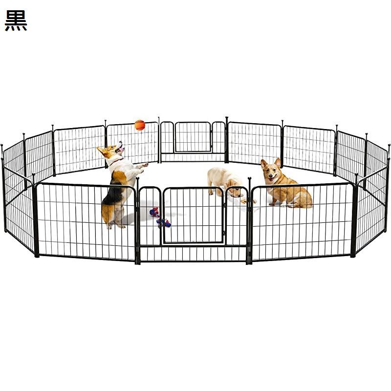 ペットサークル 中小型犬・ペット ケージ 炭素鋼 広いスペース 組み合わせ 自由にレイアウト カタチ変更可 広げる 脱走防止 室内 屋外 猫 ウサギ 動物フェンス｜ニコニコ生活