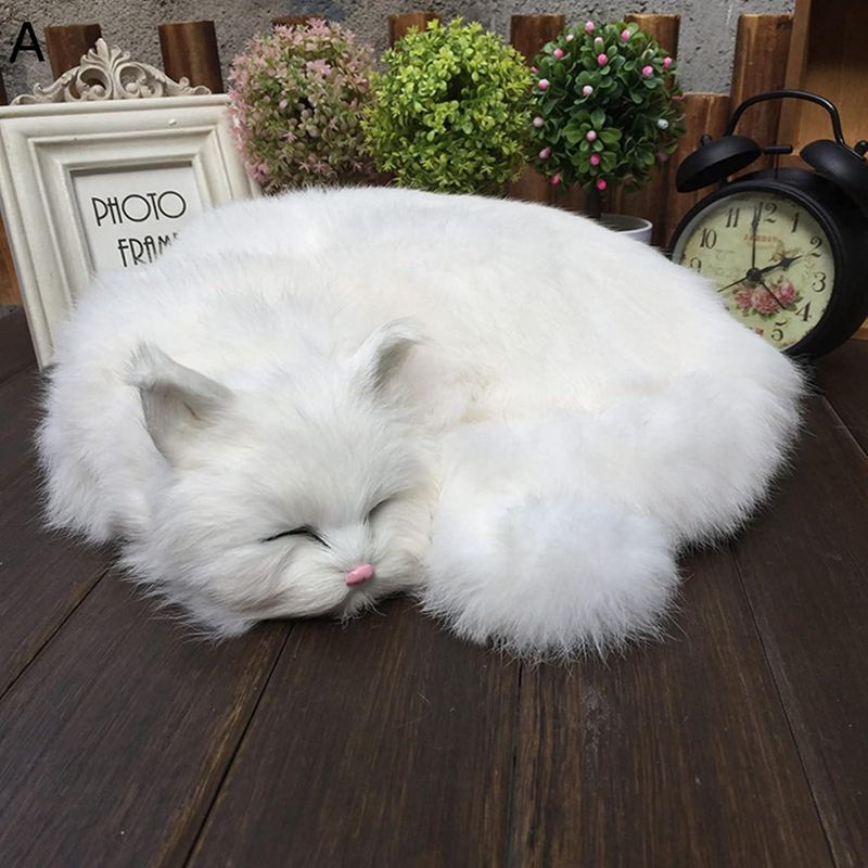 猫ぬいぐるみ 置物 寝そべり ねこ 本物そっくり モデル インテリア おもちゃ リアル 景品 置き型 車 事務室 撮影道具 模型 雑貨 部屋飾り 店飾り お誕生日プレゼント お見舞い 子供の日 女の子 男の子
