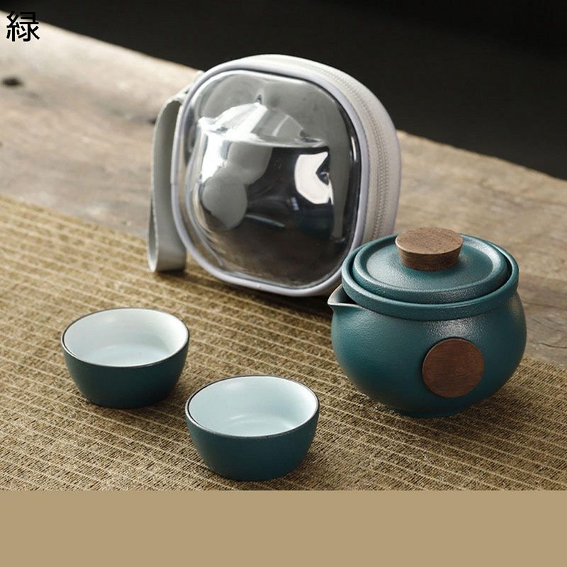 番茶器仕かける 急須仕かける 2客/3客仕かける 持っていく助けになる せつ然たる御徒面子付き添い人 旅するティーセット 湯呑仕かける 茶葉缶 御盆 茶皿 瀬戸もの仕かける 小っちゃい ミニ 軽さ 和風急須 持っていく用 旅する用 お出かけ用 住まい用 車載