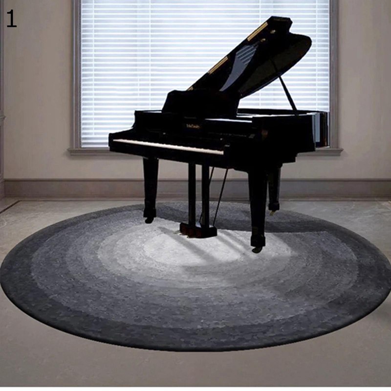 洋琴の防音引っ敷き 洋琴用つや消し フローリングつや消し グラデーション 日回り 薄墨色 青み 居敷きパッド ラウンドつや消し アップライトピアノカーペット 滑りにくい 床を傷から守る 静音吸音 陰電子洋琴 インストゥルメント 居敷き