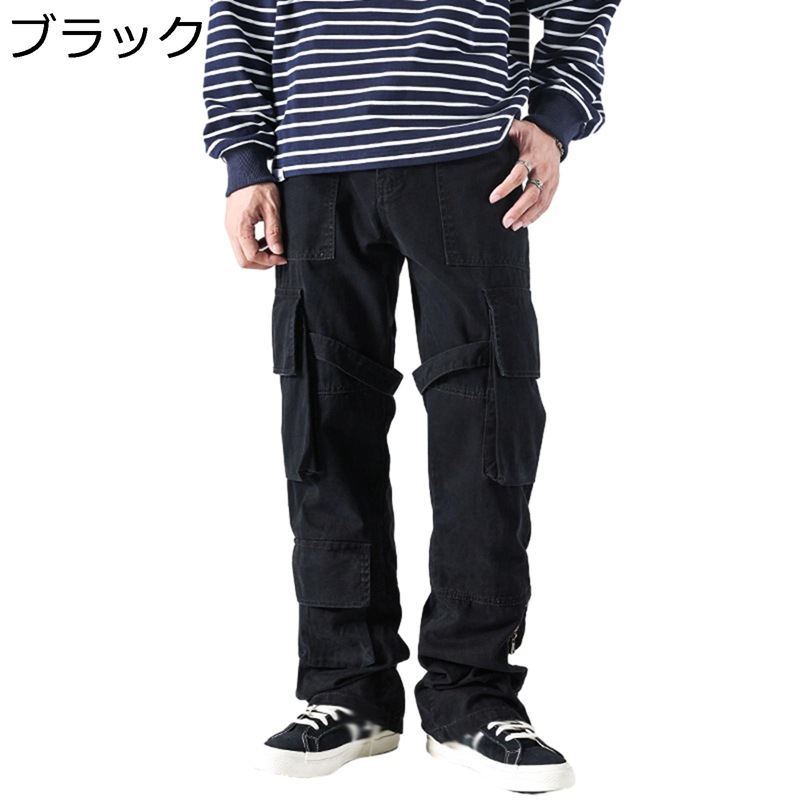 カーゴパンツ 作業ズボン 春夏秋 メンズ チノパン ジョガーパンツ 多ポケット かっこいい おおきいサイズ ストレート ワイド 着心地よい カジュアル ストリート 旅行 登山 釣り ゴルフ