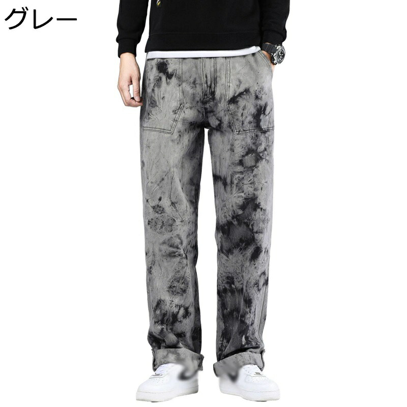 デニム パンツ ロングズボン メンズ ジーンズ ストレート ストレッチ ポケット付け 春夏秋冬 ゆったり ファッション コーデ20代 ロングパンツ ジーパン 日常 アウトドア 通勤通学