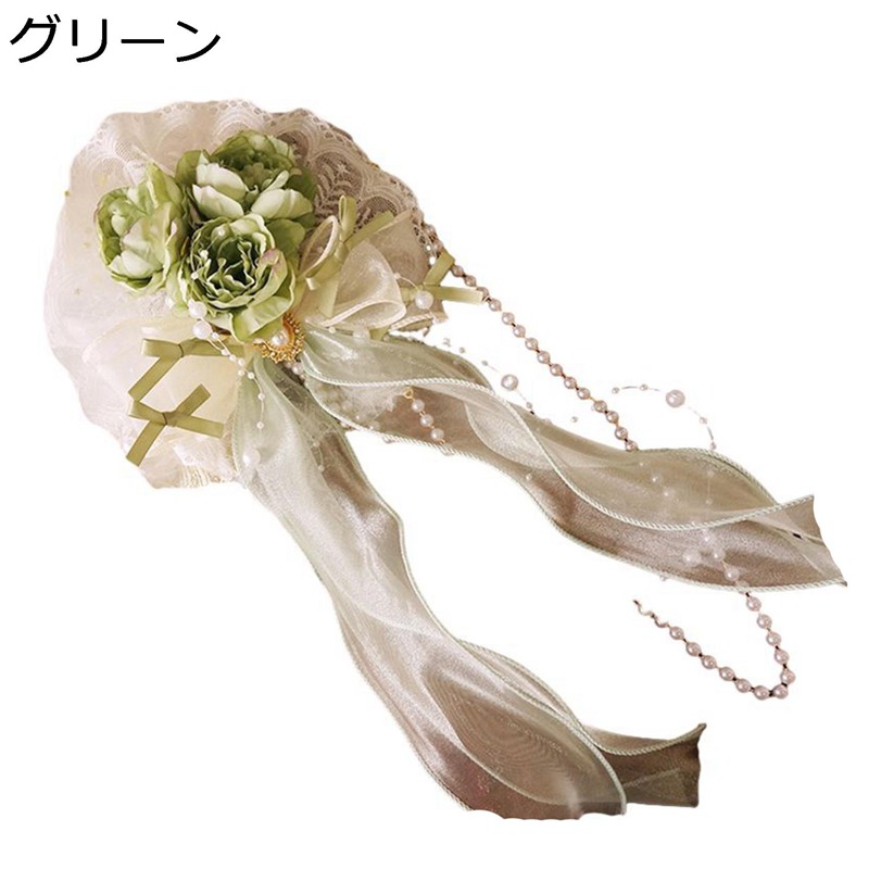 ヘッドドレス ロリータ カクテルハット ミニハット 花丸クリップ 髪留め 薔薇 花嫁 リボン レース パール 暗黒系 ゴシック ゴスロリ Lolita ロリータ髪飾り 姫系 茶話会 パーティー 甘ロリ お人形