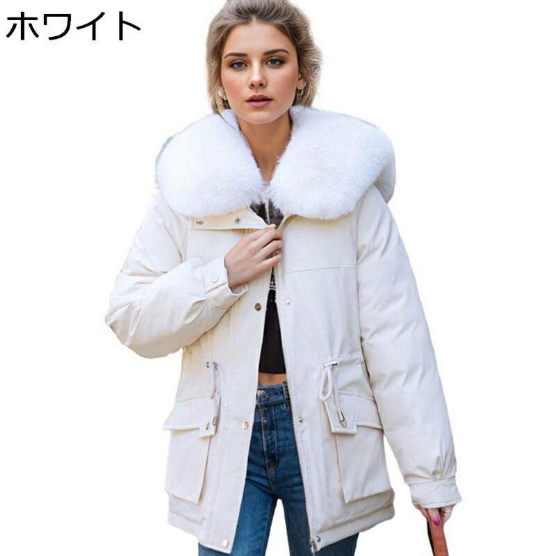 モッズコート レディース アウター スプリングコート ショット丈 カジュアル 裏ボア フード フェイクファー襟 春秋冬 暖かい 防寒 防風 ゆったり 大きいサイズ 体型カバー シンプル ミリタリー 6,686円