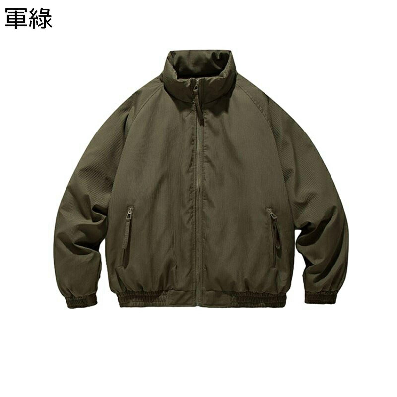 中綿ジャケット メンズ 厚手 冬 ブルゾン 立襟 保温 防寒 コート 冬服 アウター 綿服 カジュアル 大きいサイズ レトロ ジャンパー アウトドア キャンプ バイク