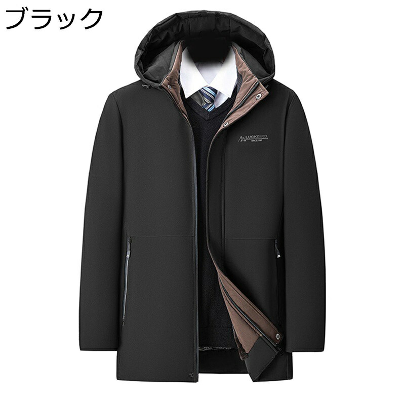 裏起毛中綿ジャケット メンズ ダウンコート 高齢者 中綿入り XL-5XL 冬服 防寒対策 紳士 冬服 保温 フード付き 大きいサイズ シニアアウター 高齢者 細見え 男性用 無地 ビジネス向け ファッション｜ニコニコ生活 10,238円