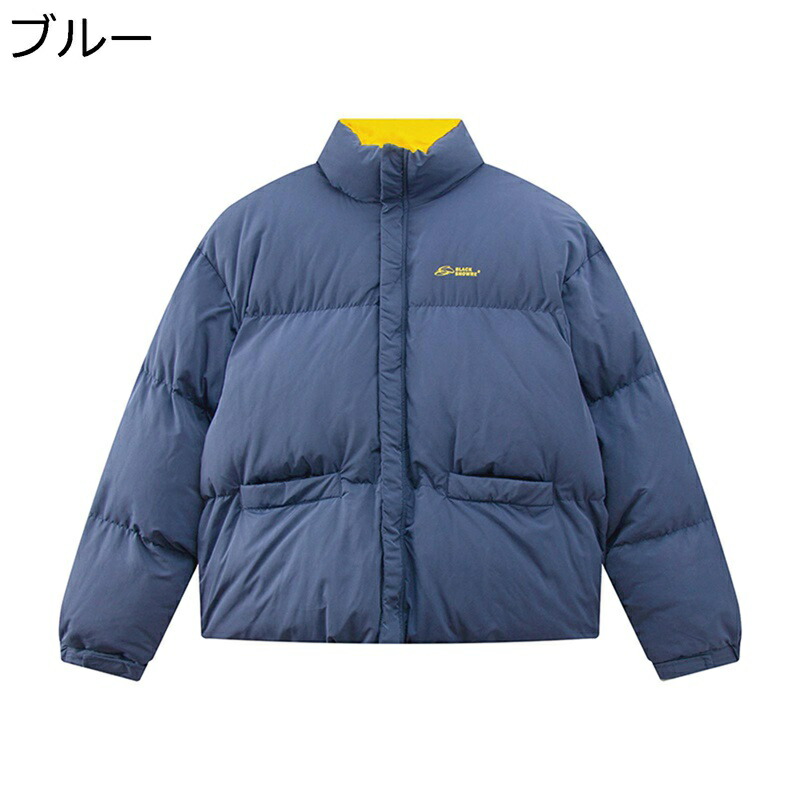メンズ 中綿ジャケット 中綿入れコート 綿服 あったか バイカラー オーバーサイズ ショート丈 秋 冬 ブルゾン 軽い 立て襟 カジュアル ユニセックス ダウンアウター アウトドア アウトドア