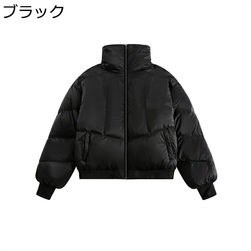 落ちこむ厚地の外套 レディース 長袖 冬 立ち襟 遊撃手丈 もこもこ 生あたたかい 厚さ 防風性 防寒アウター 衣嚢付き添い人 ヴィンテージ 心地よい ゆったり 無地 好一対 定番 通い用 通学用 普段着 デイリー