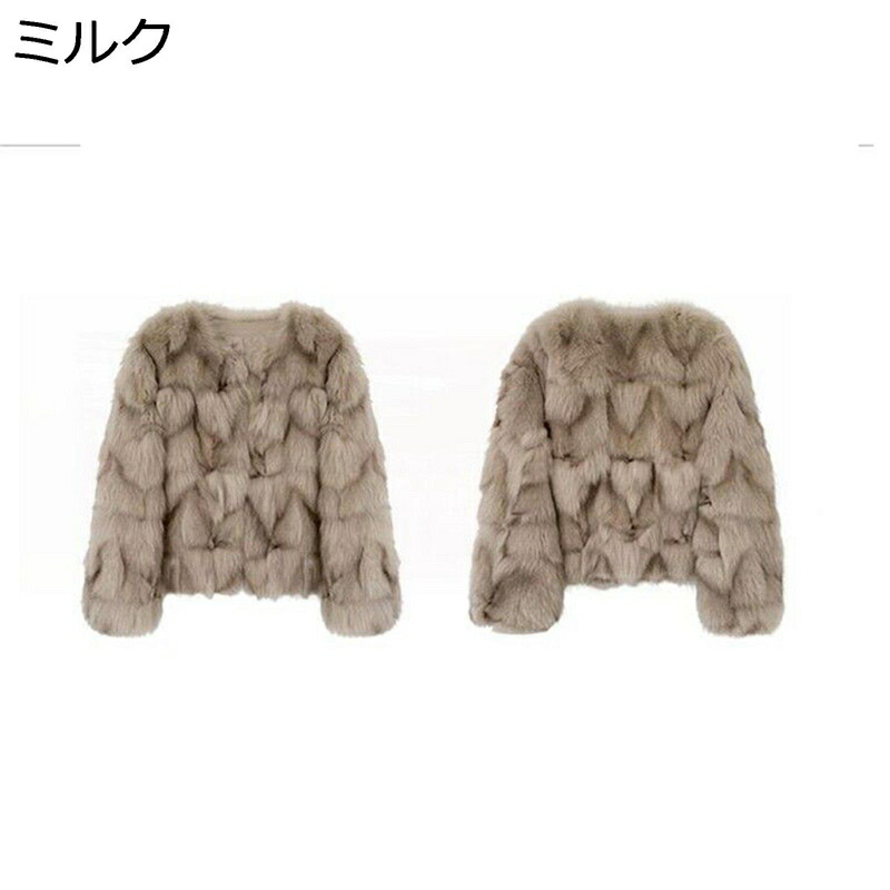 大きいサイズ ファージャケット S~3XL レディース 毛皮一体 ポケット付き ファーコート フェイクファー エコファー 秋服 冬服 ショートコート 毛皮のコート スリム 防風 防寒着 もふもふ ゆったり 長袖コート 韓国
