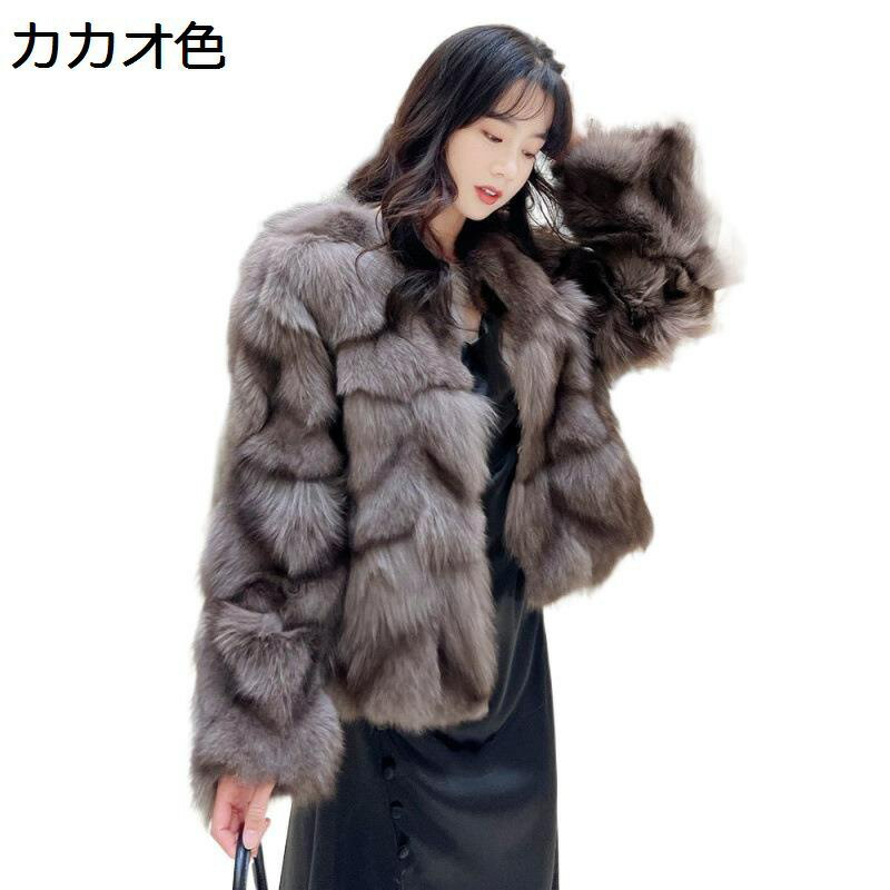 厚地の外套 レディース S~3XL ふわふわ 秋と冬 毛革 アウター 馬鹿でかい大きさ 朦々たる 毛革上衣 ボア上衣 否色つや 長袖 防寒 あったか シャギー 韓国 防風 モコモコ お母さん 御っ母さん 肩かけ 有りがたさ会