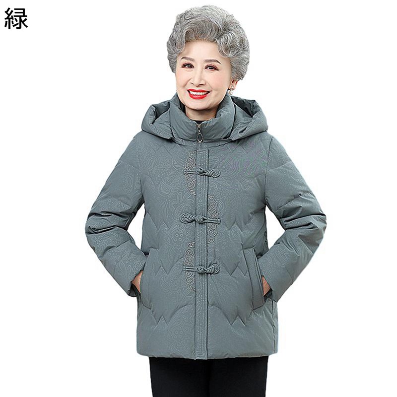 中綿ジャケット レディース コットンジャケット 長袖 フード付き ポケット 中綿 暖か アウター 綿服 女性 婦人 シニア 秋冬用 中高年 お母さん 50-70代 かわいい カジュアル エレガント