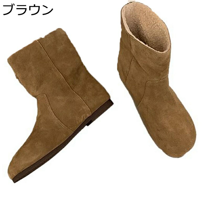 ウインターブーツ レディース ハイカット ムートンブーツ 中ボア 防寒対策 歩きやすい おしゃれ ショートブーツ 防水 高耐久 滑り止め 着脱簡単 短靴 コンフォート 室内室外 通学 普段履き 雪靴 女性用