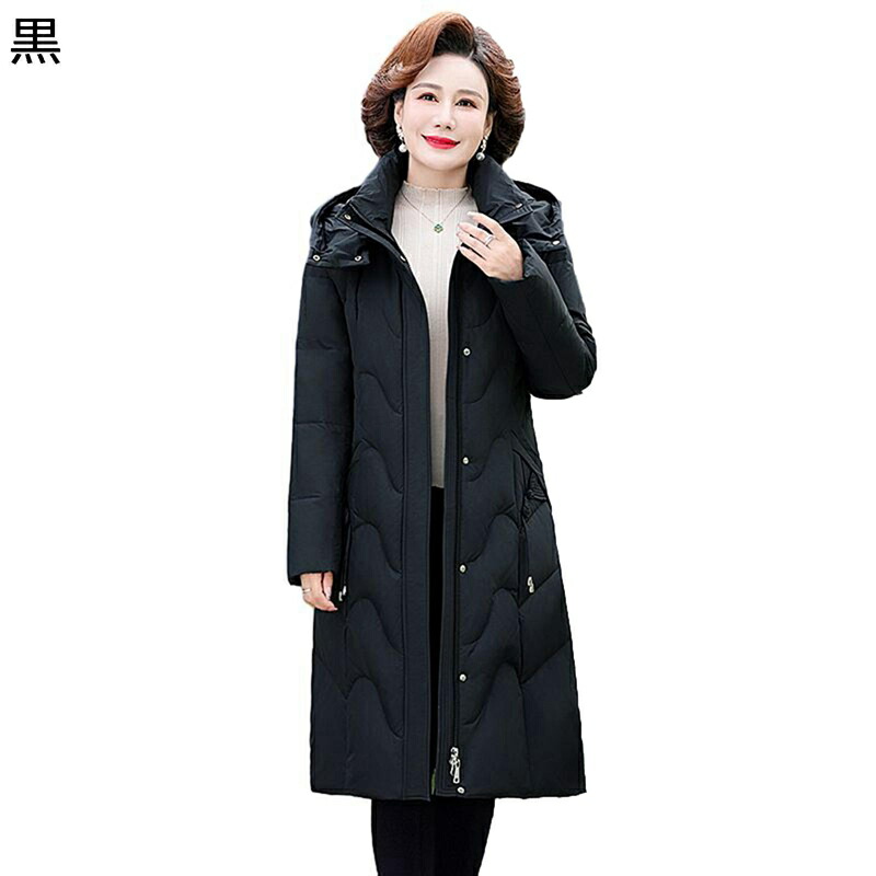 コットンジャケット レディース フード付き ロングコート 綿入れ ジャケット 婦人服 シニアアウター コットンコート 長袖 厚い 暖かい 綿服 柔軟 アウター 女性 秋 冬 高齢者 60代 70代 80代