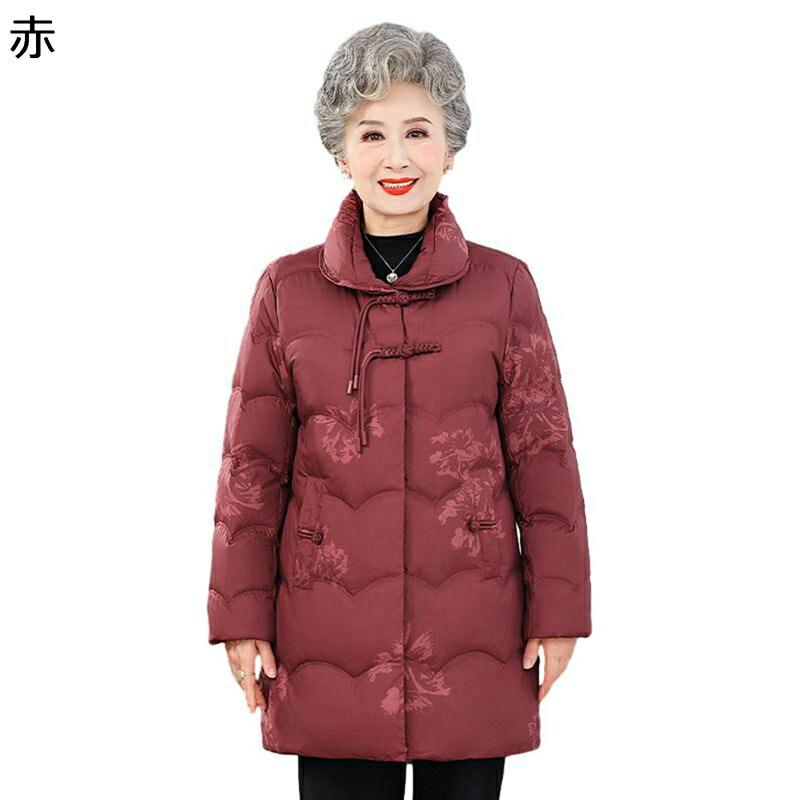 ダウンジャケット アヒル羽毛 長袖 冬服 防寒ジャケット レディース プリント 花 花柄 トップス 快適 厚い 保暖保温 通勤通学 普段着 女性用 ファッション ゆったり デイリー 通勤 日常|ニコニコ生活