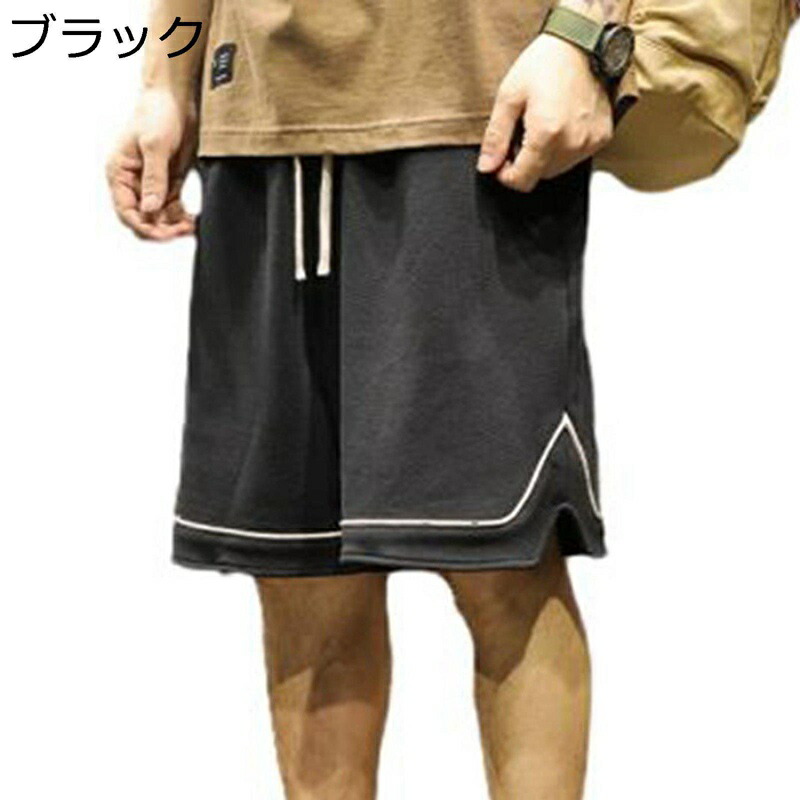 ジャージ ハーフパンツ メンズ スウェット ズスポーツパンツ ランニングショーツ 汗吸 速乾性 フィットネスパンツ 調整可能 短パン ショートパンツ スポーツ バスケットウェア プラクティスパンツ