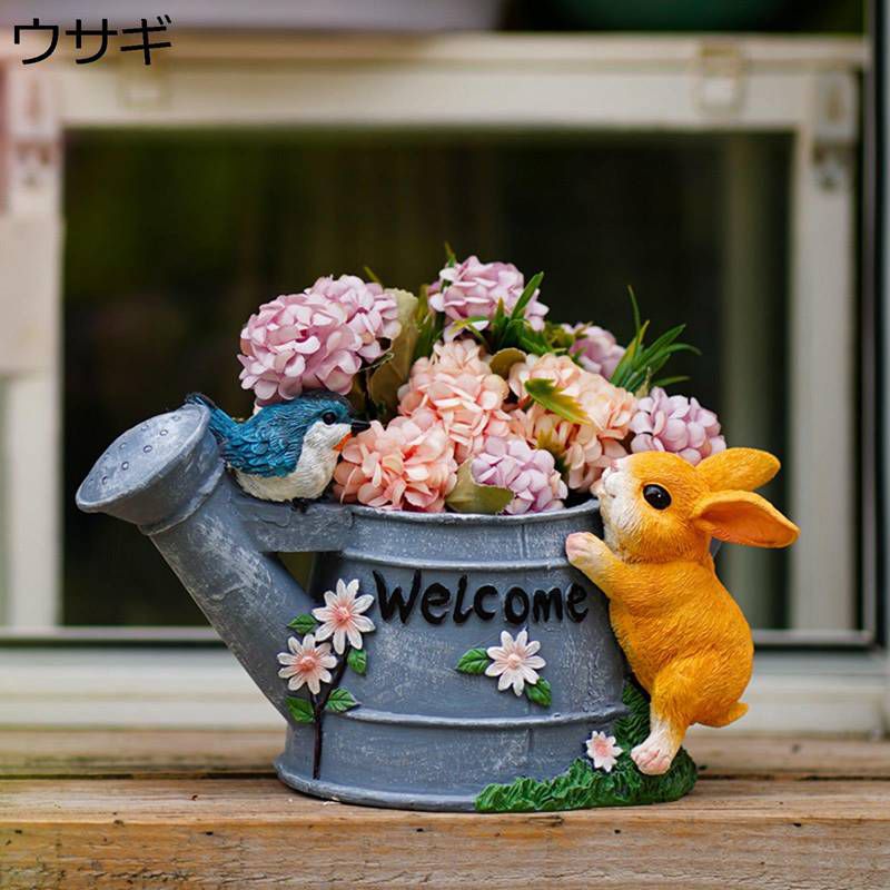 室外鉢 室内装飾 うさぎ ガーデニングオブジェ 苑地ポット 工業プラントポット 草木用工業プラントポット 苑地備品 脂プランター うさぎ飾りつけ 好いたらしい 飾りつけ 苑地オブジェ 園芸かざり付ける 運動場