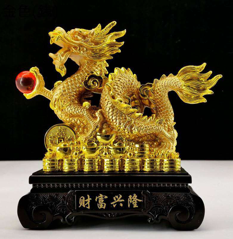 龍の置物 風水 五本爪 龍神 昇運金龍 竜 龍神様 たつ年 金龍 干支 風水グッズ インテリア 開運グッズ ドラゴン縁起物 置物 金運アップ 商売繁盛 開業 装飾 祈願 彫像 お守り 贈り物 ドラゴン