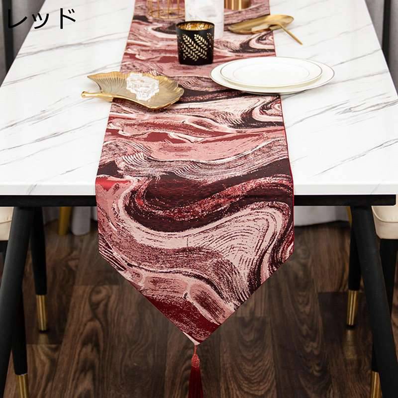豪華 中国風テーブルランナー センターテーブルクロス 幅33cm 飾り リビング おもてなし 茶卓掛け ホームデコレーション 良い手触り 防塵 防カビ 防ダニ 防滑 テーブルフラグ 食卓カバー