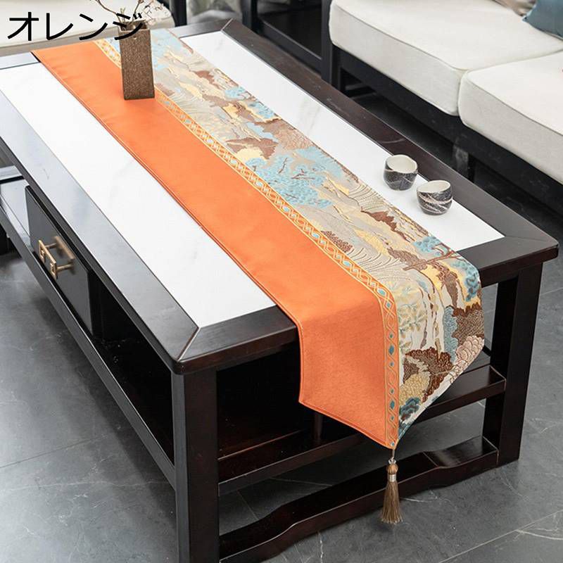 テーブルランナー センターテーブル クロス 中国風 防汚断熱 リビング おもてなし 良い手触り 防塵 防滑 モダンテーブルフラグ エレガント 披露宴 イベント 撮影背景 テレビキャビネットマット 家具カバー