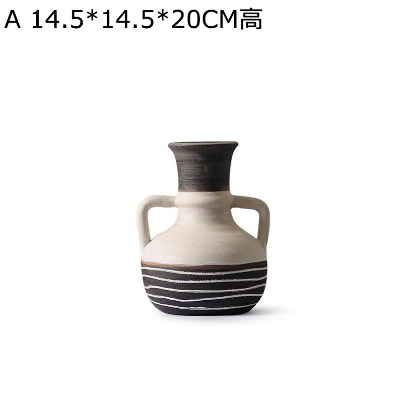 双耳花器 手提げ 返り咲き 名文 小さめ花器 瀬戸もの花器 瀬戸もの花立て 縞模様 一輪挿し 御花申し合わせ用花器 活け花用花器 和風 日系 室内装飾小物 家のかざり付ける 室内かざり付ける リビングお部屋かざり付ける 白北欧瀬戸もの