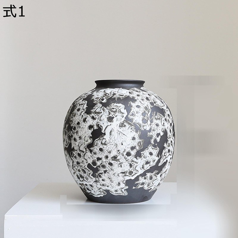 花立て 造花仕掛ける 造花付き添い人 斑飾りつけ 大型 梅花 御花ポット花器 分かりやすい花器 瀬戸もの花器 陶芸花器 御花申し合わせ用花器 生け花用花器 室内装飾小物 和風 御芽出度差し上げ物 日系 和式かざり付ける