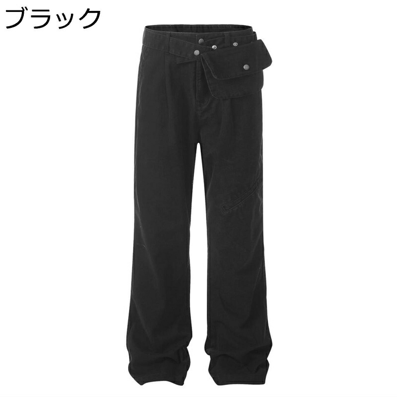 デニムパンツ ワイドパンツ ロング メンズ カジュアル ウェストポケット Gパン 長ズボン ルーズ ビックサイズ へやぎ 厚い 立体裁断 お洒落 オリジナル 春秋 U.S. 米海軍 アメリカン 大人 男子