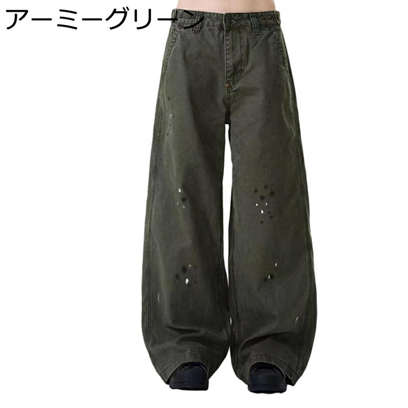 デニムパンツ Gパン ワイド ロングパンツ メンズ ストレート 大人 男子 ボトムス ヴィンテージ ルーズ ビックサイズ へやぎ 厚い 立体裁断 お洒落 オリジナル 春夏秋 ストリート系 アメリカン