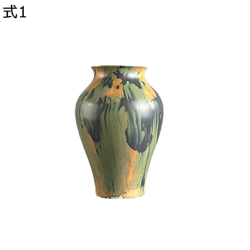 おしゃれ花器 グリーン 油絵風 緑 花瓶 花びん セラミック花器 高温磁器花器 フラワーアレンジメント用花器 生け花用花器 和風 日系 装飾家の装飾 家飾りアイテム オフィスホーム装飾 テーブル装飾 7,800円