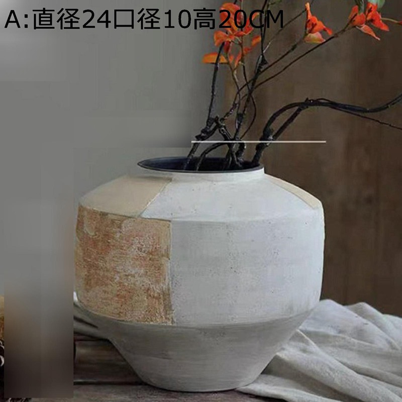花びん 土陶器 フラワーポット花器 シンプル花器 花瓶 陶器花器 パッチワーク マット感 セラミック花器 ドライフラワ用花器 フラワーアレンジメント容器 家の装飾 インテリア テーブル装飾 寝室装飾 和室装飾
