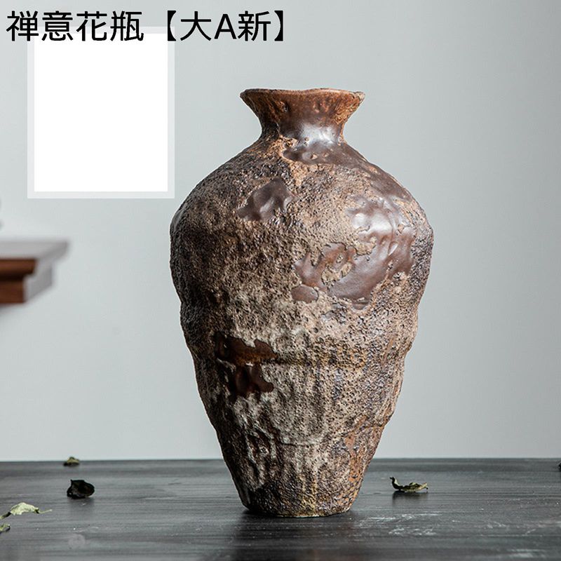 花立て 御花ポット花器 ビンテージ調 瀬戸もの花器 陶器花器 ザラザラ 自然的 禅意 返り咲き 御花申し合わせ用花器 引き越す祝賀会差し上げ物 北欧風ひな型 和室かざり付ける 日式室内装飾