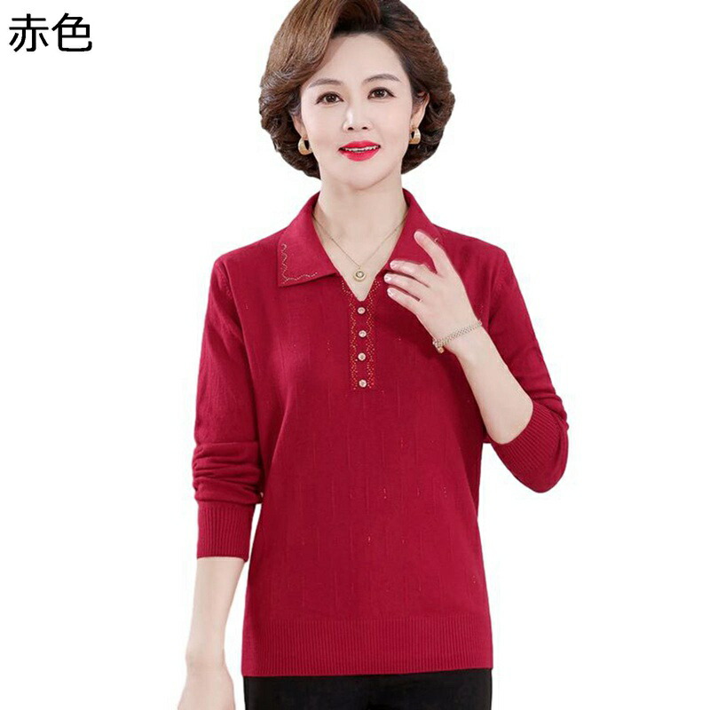 シニアファッション カットソー 折り襟 Tシャツ 長袖 無地 トップス ゆったり 中高年 レディース 春夏服 高齢者 肌に優しい 60代 70代 ベーシック カジュアル リラックス お年寄り