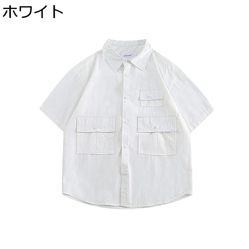 心地好いプルオーバー 半袖 メンズ マルチ衣嚢 御役目服 細工物プルオーバー 厚地の外套 折り襟 ライトアウター 軽さ アウトドア 砂浜 表どおり系 吸汗 通気 流行り物 カッコイイ 夏