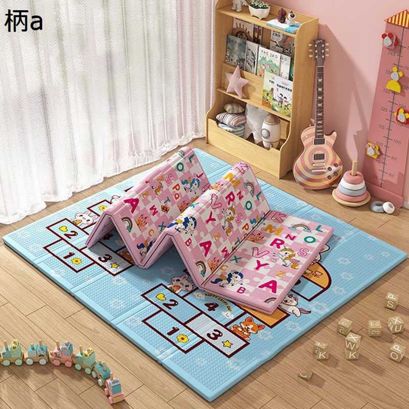 プレイマット 折りたたみマット 非毒性ベビークロールマット 防水 キッズプレイマット 赤ちゃん 幼児 子供ゲームパッド 遊びマット クッション性 折り畳み可能 吸水 速乾 早期教育 両面使用可能