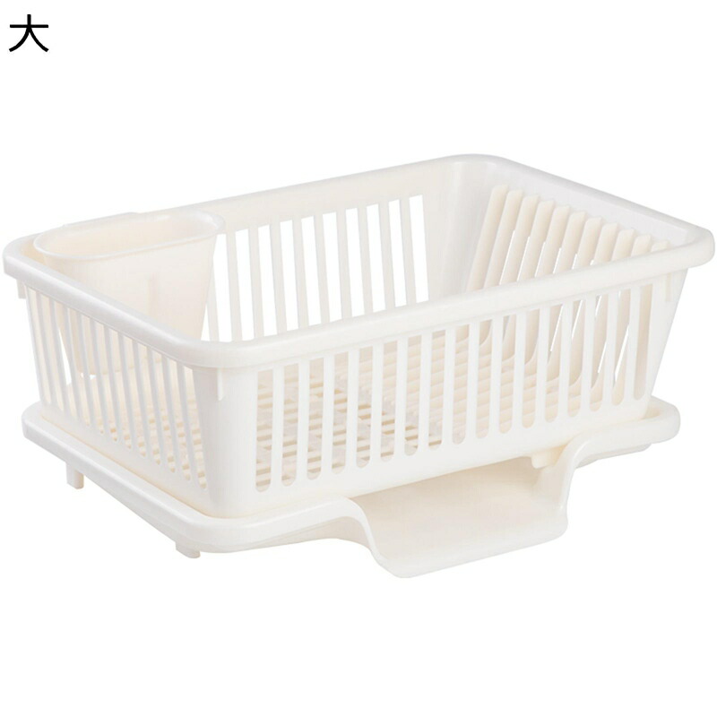 食器収納 水切りラック 食器かご キッチン収納 箸立て付き 食器置き 食器乾燥ボックス 皿立て 排水レール 組立簡単 省スペース キッチンラック/コンロ/洗面台下収納ラック キッチンラック ワゴン 軽量