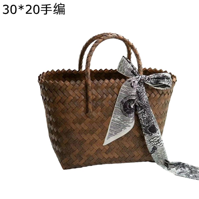 かごバッグ 手織りバッグ 大容量 手提げげバッグ バスケットバッグ スカーフ付き 夏祭り ビーチバッグ ナチュラル サマーバッグ 手作り 軽量 収納簡単 小物入れ 便利 可愛い 女性 通勤 日常 INS プレゼント